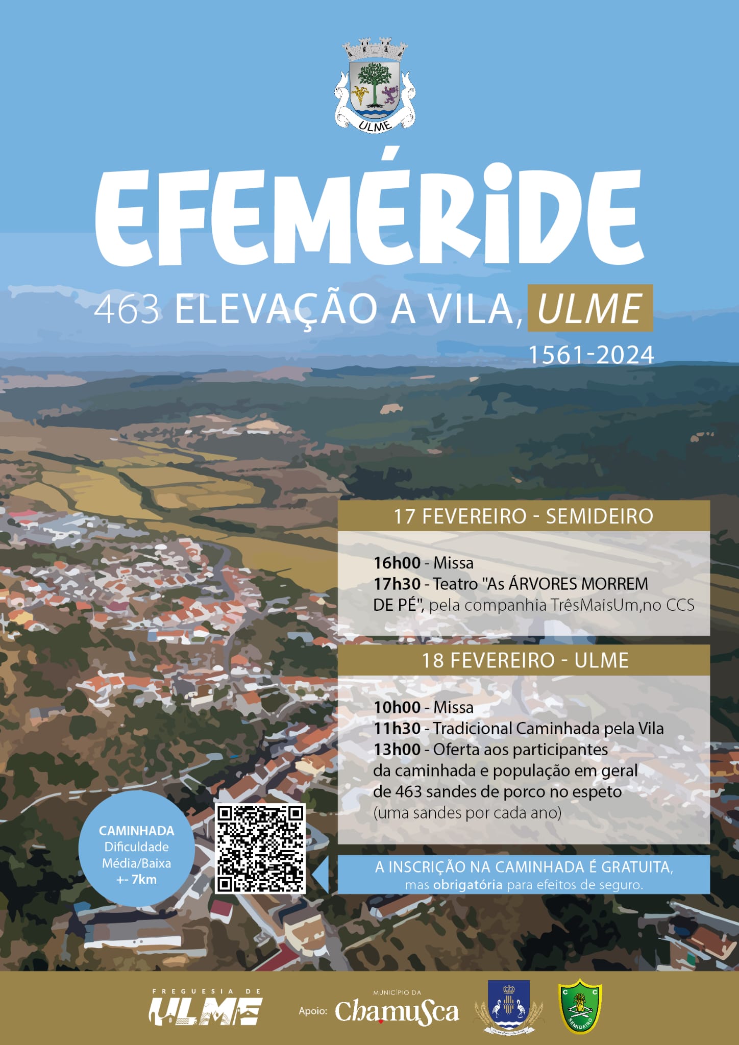 Imagem Efeméride -463 Anos elevação a Vila